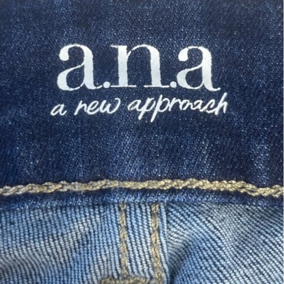 A.n.a Womens Mid-Rise Skinny Jeans Size 24W Dark Blue New Denim - Picture 6 of 12